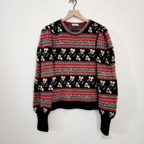 Ulla Johnson Nona Fair Isle Sweater Size Women's Size Large Wool Blend - Picture 10 of 10